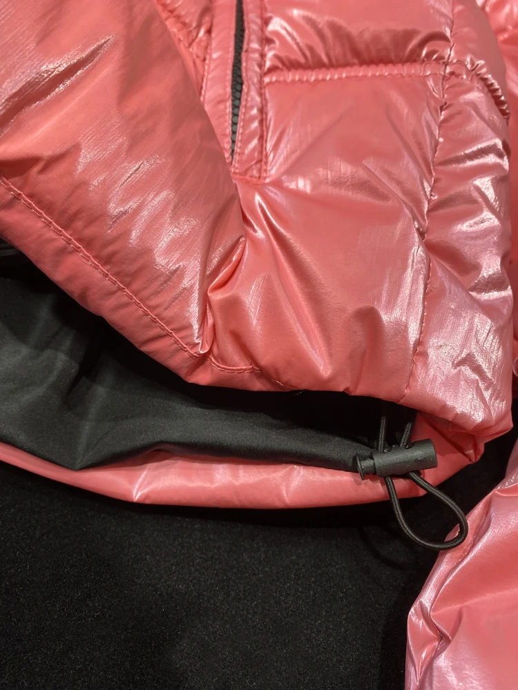 [YOZOU] Winter Luxury Barbiecore Shiny Pink Hooded Short Padded Puffer Jacket Parkas Outwear Thick Zipper Coat Youthful Women