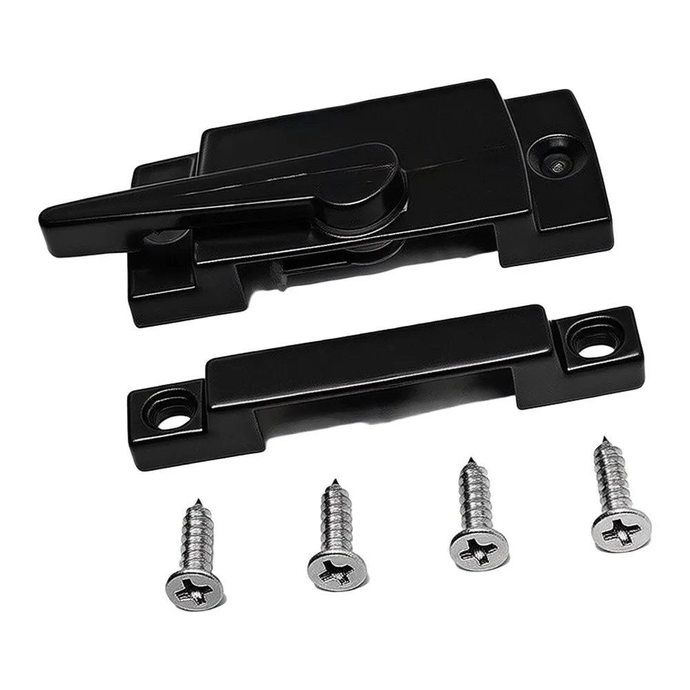 Reversible Zinc Alloy For crescent Lock for Sliding Featuring Adjustable Handle Orientation and Flat Seat Hook Mechanism