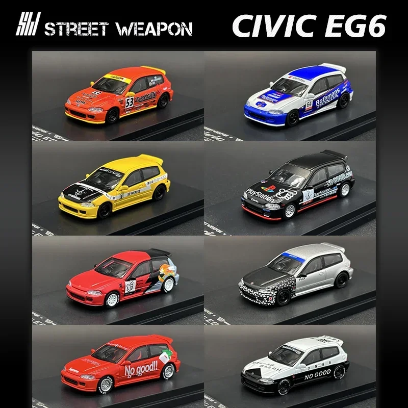 

SW In Stock 1:64 CIVIC EG6 NO good Diecast Car Model Collection Miniature Toys Street