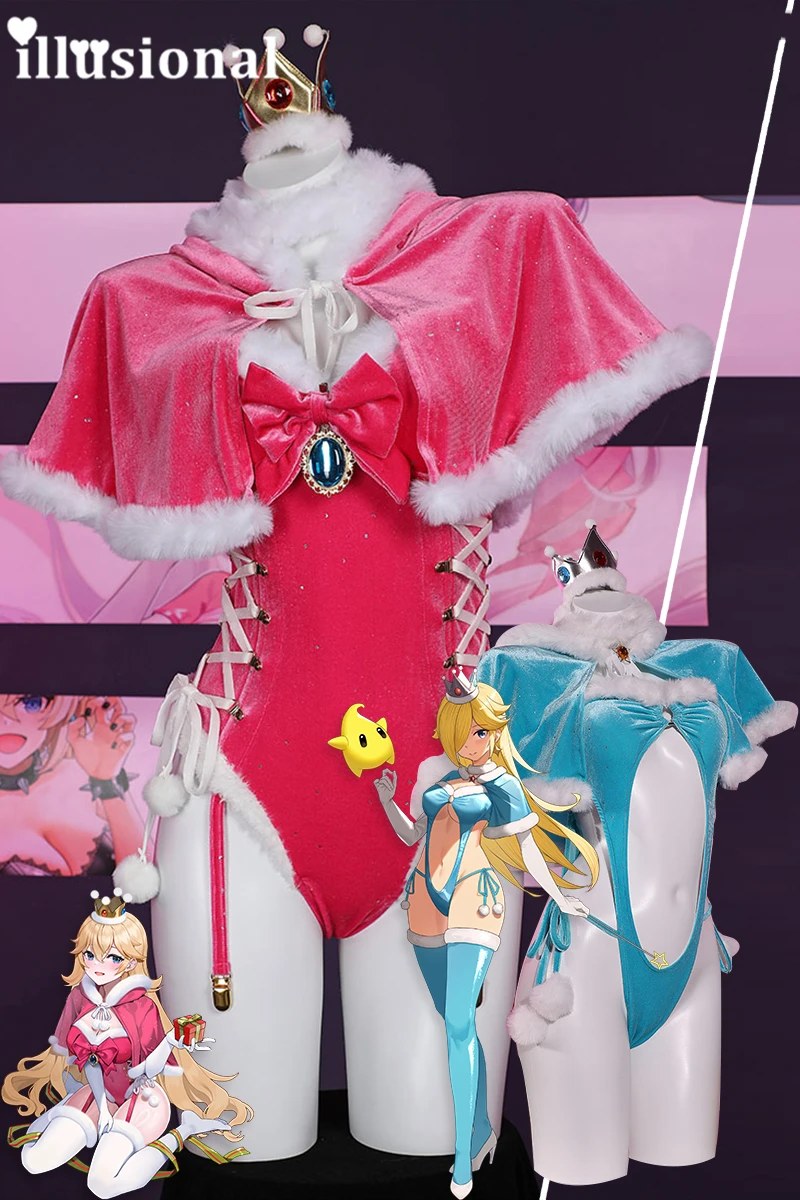 

illusional Princess Peach Rosalina Cosplay Costume Fanart Sexy bunny girl for women