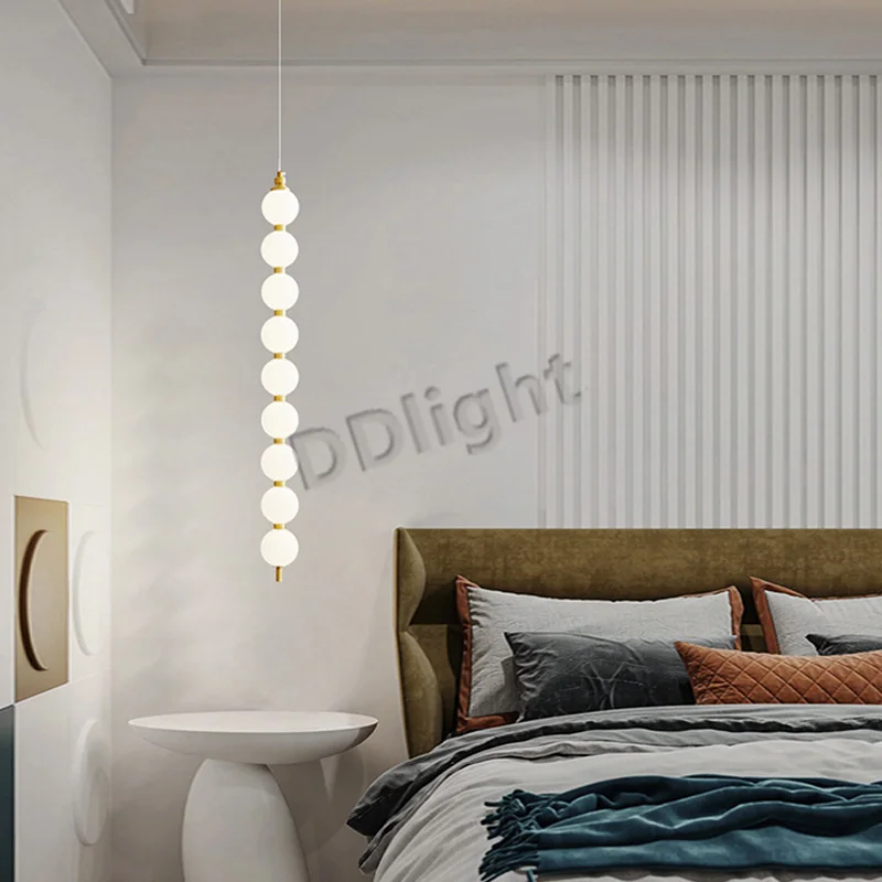 2022 Modern Magic Bean LED lampadari a soffitto All Copper White Ball Lustres Hanging Light Home Decor lampade a sospensione