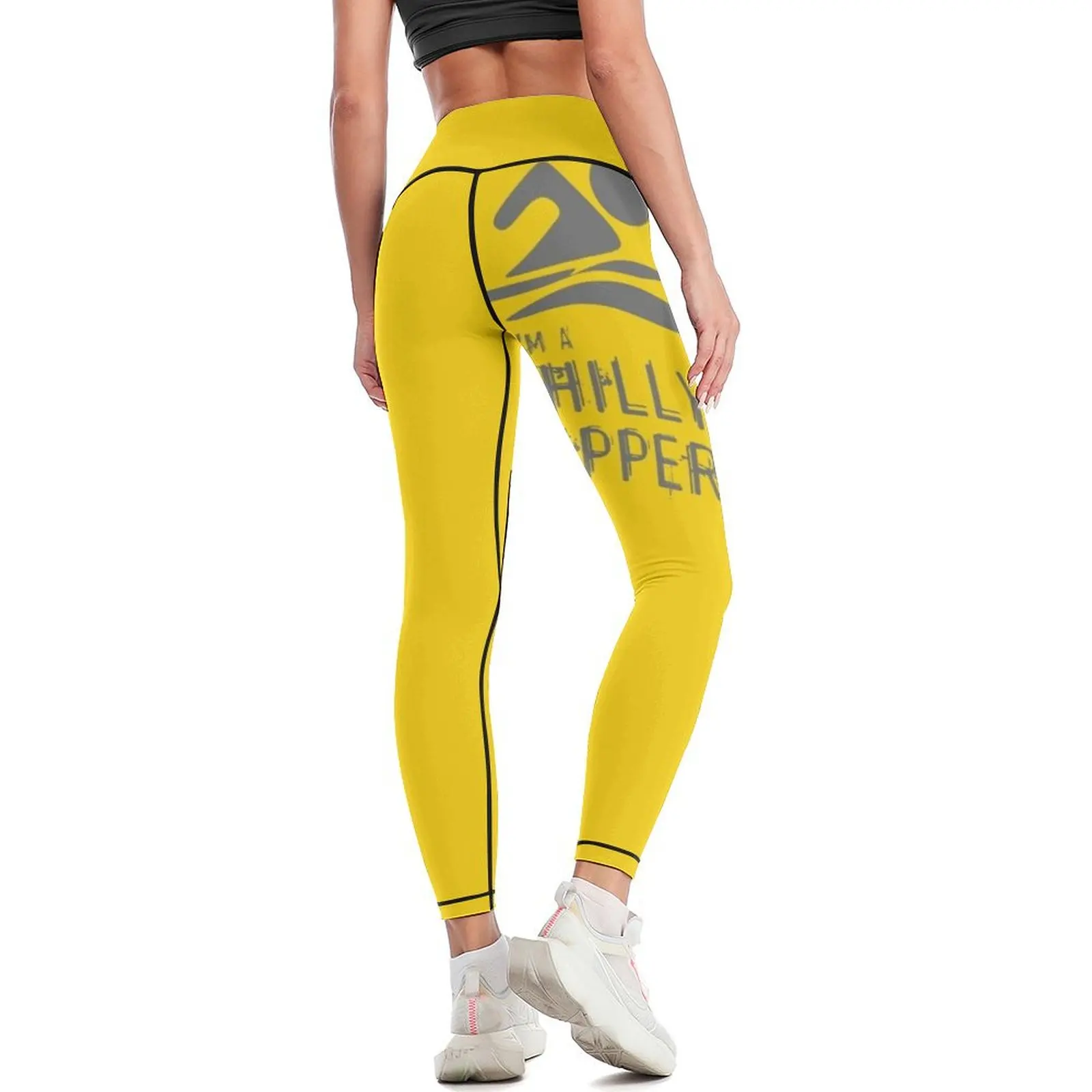 Calling all wild open water swimming, bagnanti invernali. Im a Chilly Dipper fun design per gli amanti del nuotatore. Leggings giallo limone