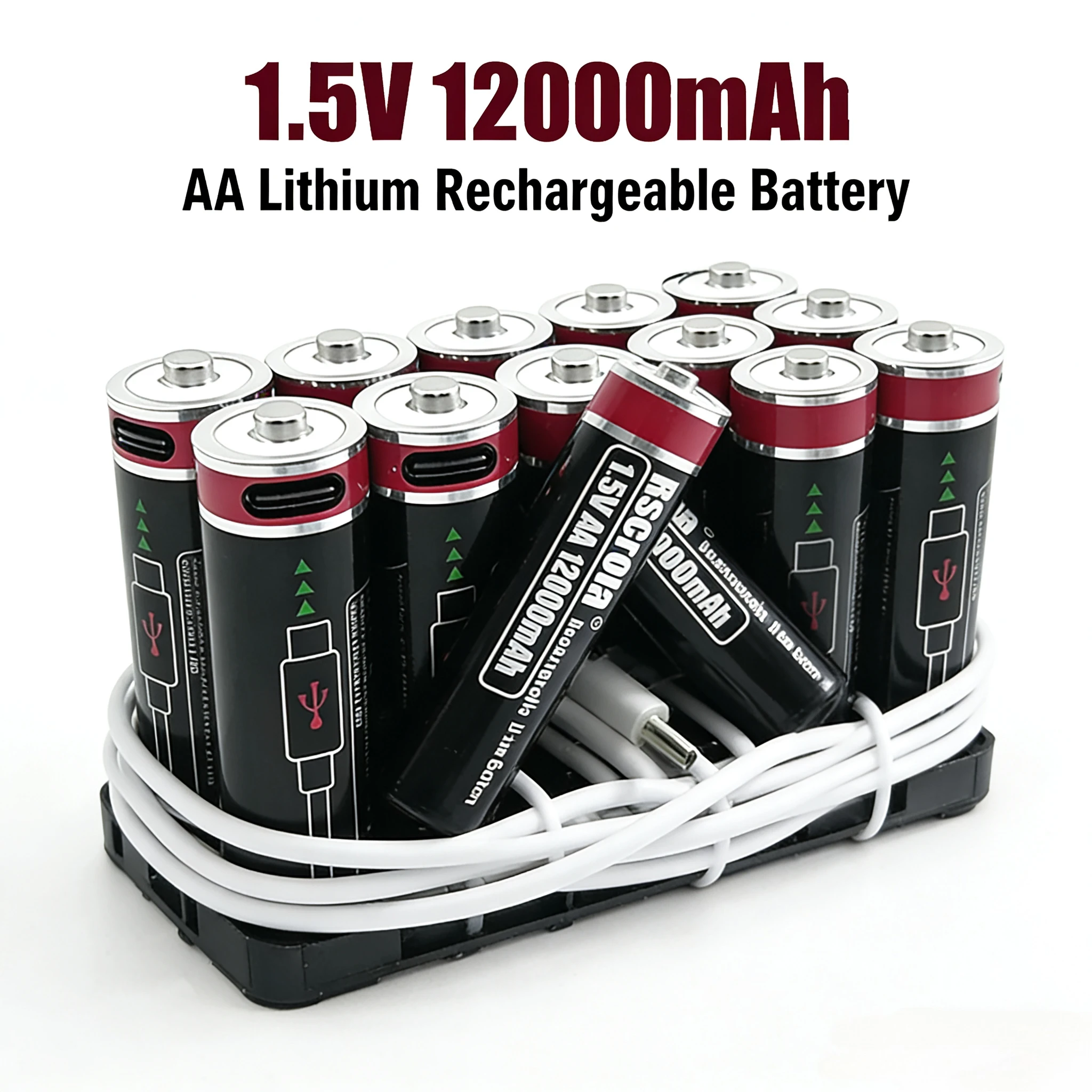 

High Capacity 1.5V AA Rechargeable Lithium Battery USB Type-C Fast Charging Li-ion Battery for Remote control Camera Mouse Toy