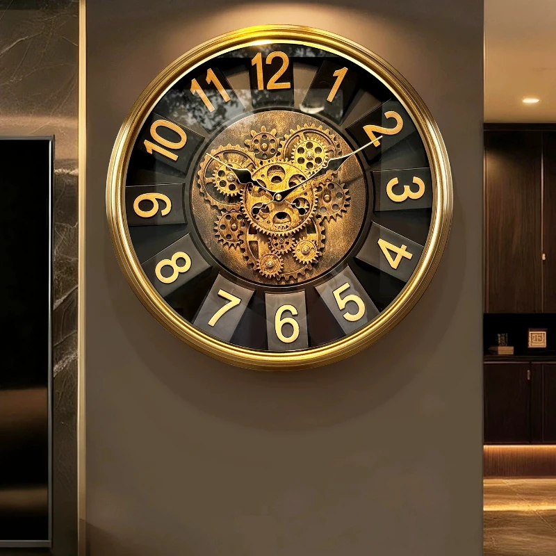 Simple Round Wall Clocks Luxury Living Room Nordic Fashion Wall Clocks Vintage Aesthetic Horloge Murale Ornaments Home Decor