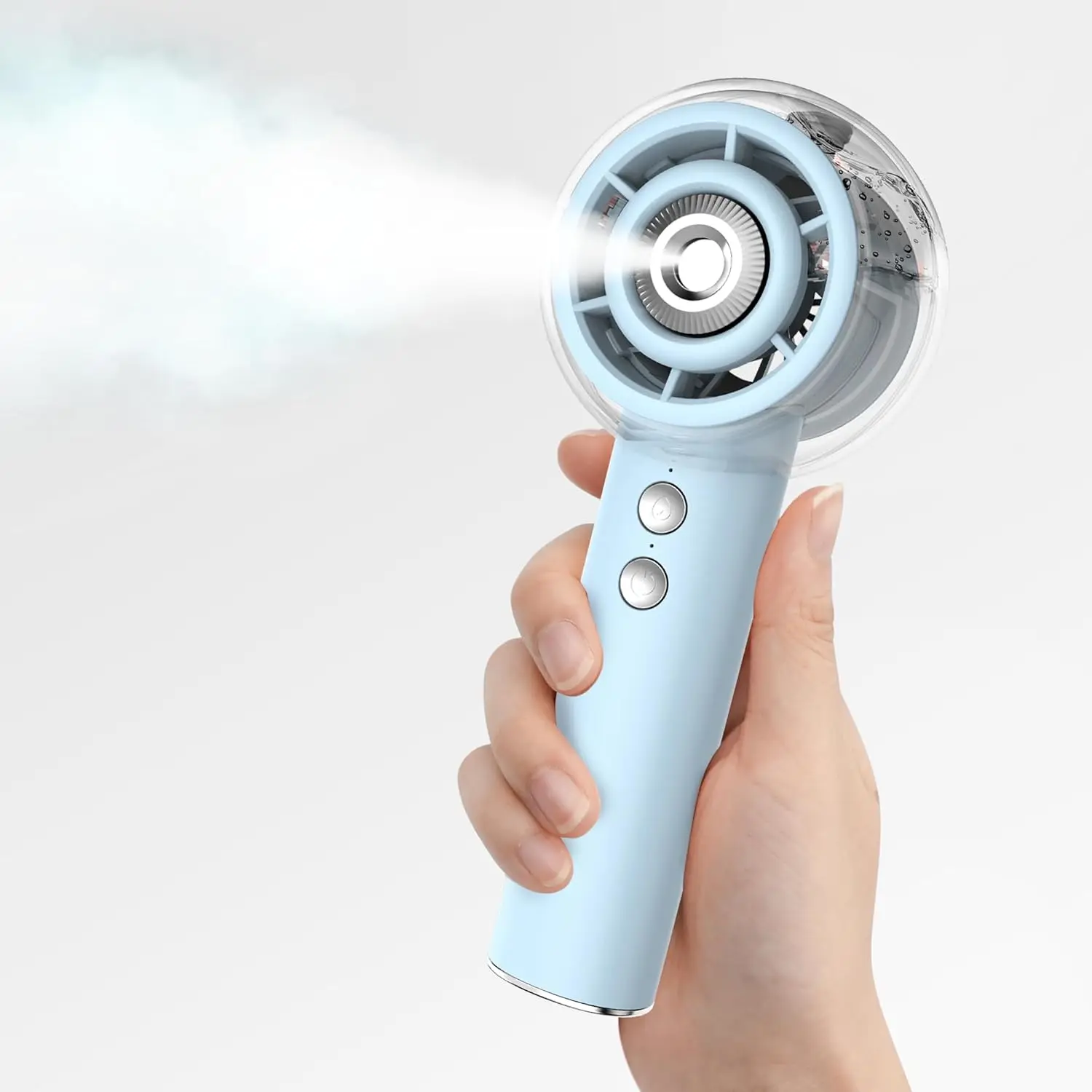 

Portable Misting Fan Handheld Turbo 4 Speed 6000mAh Rechargeable 25ml Water Tank for Home Office Travel Camping