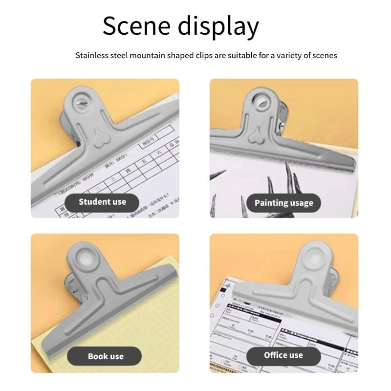 10 PCs Bindemittel Clips Quittungsclips Große Clips Paper Clips Schulmaterial