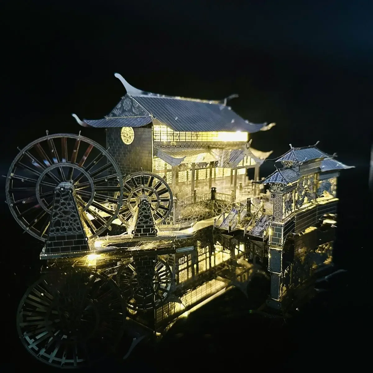 Yunnan Waterwheel 3D Metal Jigsaw Puzzle Building Model DIY Handmade Toys Creative Birthday Gift Ornaments