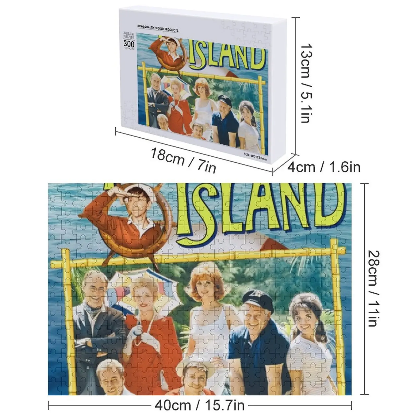 Ilha de GILLIGAN quebra-cabeça personalizado crianças presentes personalizado brinquedo do bebê personalizado presente quebra-cabeça