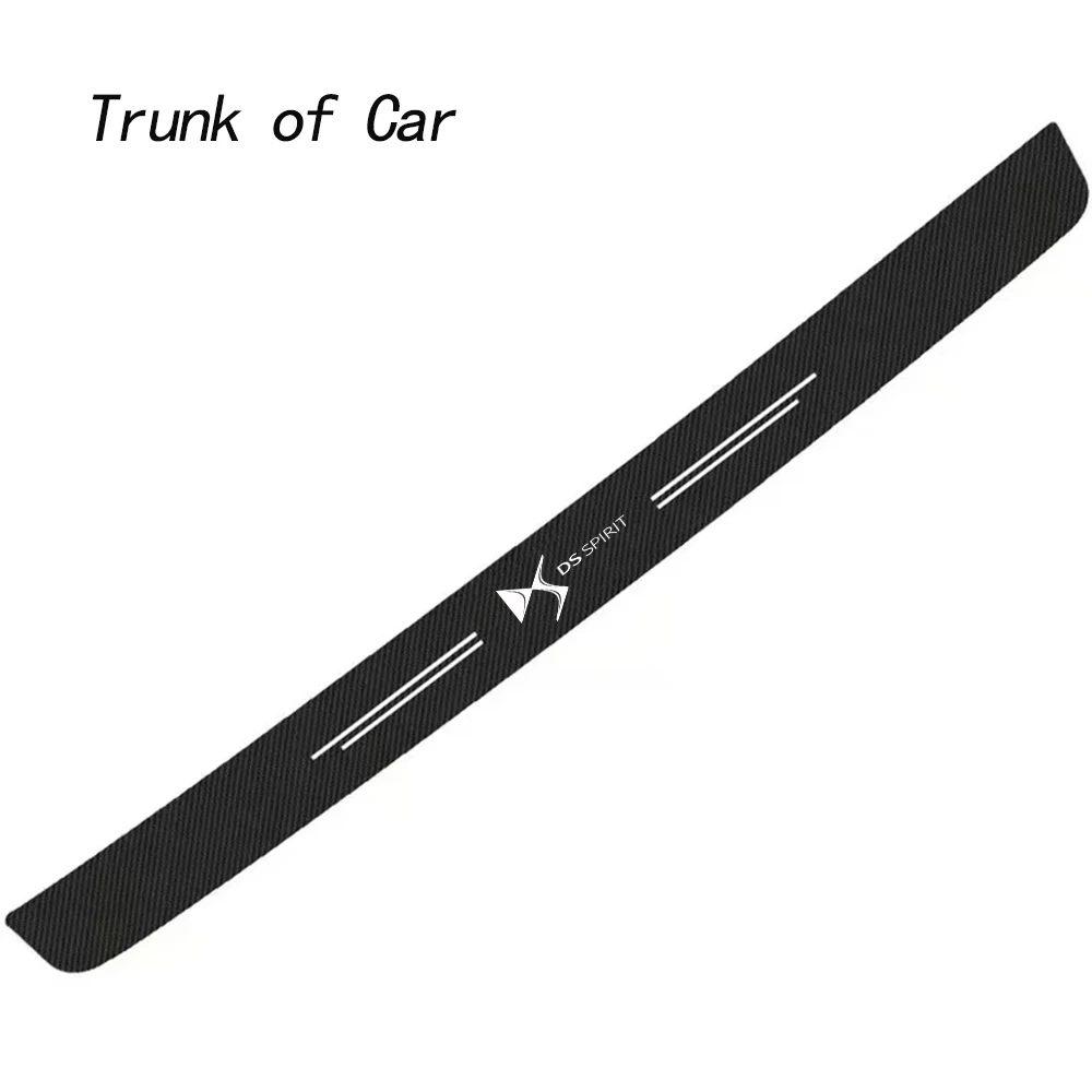 Auto Door Sill Carbon Fiber Car Sticker Protector Strip Trunk of Car Waterproof Protect Film For DS SPIRIT DS3 DS4 DS5 DS6 DS7