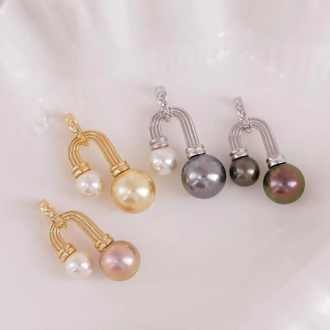 الجملة 925 فضة قلادة يتصاعد قاعدة النتائج إعدادات حوامل تركيبات مجوهرات ل 8-11 مللي متر اللؤلؤ 3 قطعة/الوحدة