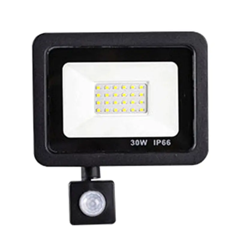 Уличный светодиодный прожектор ABFN-Security Lights с датчиком движения PIR, IP66, водонепроницаемый, для наружного освещения стен, сада, входных групп, 30 Вт