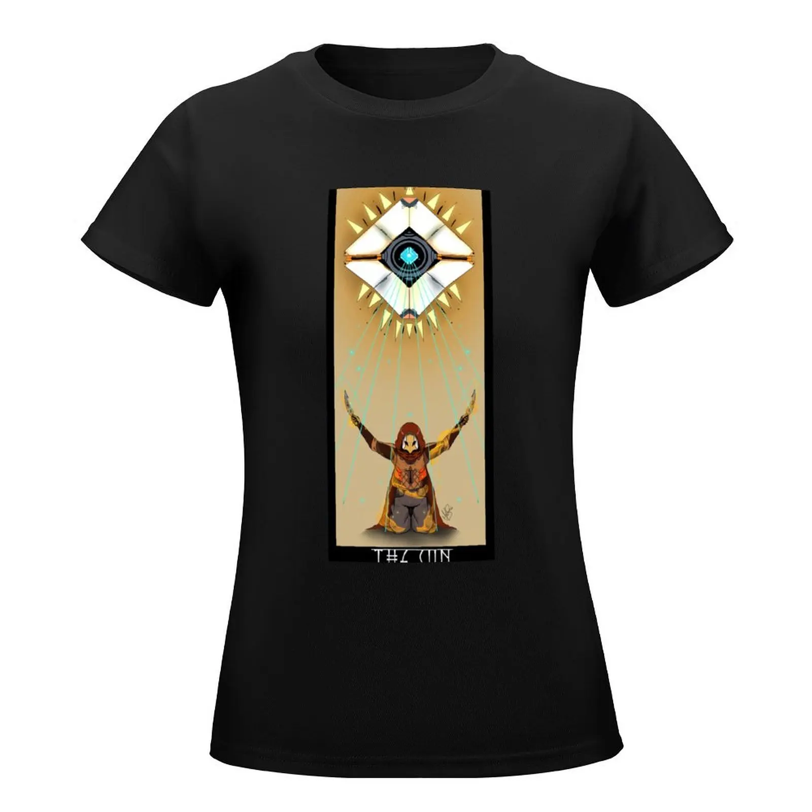 The Sun Destiny Tarot T-Shirt funny plus size tops summer tops female Women's clothing