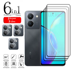 6-in-1 For Vivo Y36 Glass For Vivo Y36 Tempered Glass Film Full Cover Glass Protective Screen Protector For Vivo Y36 Lens Glass