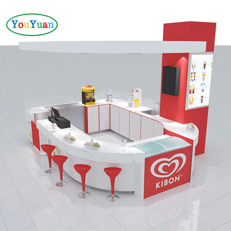 (Customized) kiosk toy design Mallbubble tea bubble tea kioskbar counter retail store display showc