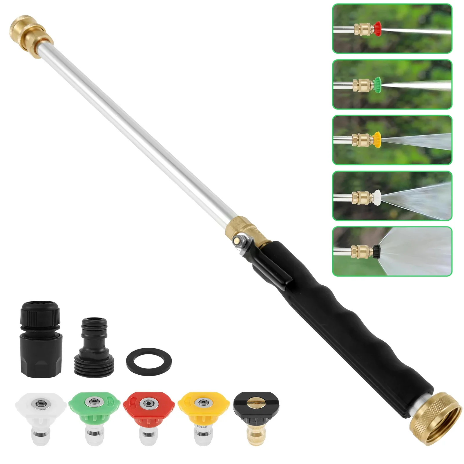 

1PC High Pressure Washer Wand Car Wash Water Gun Features 5 Different Nozzles Used for Car Washing and Gardening Cleaning