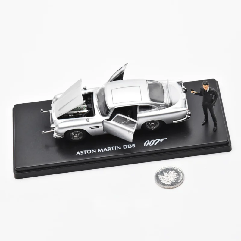 مقياس 1:43 DB5 007 دييكاست سبيكة نموذج سيارة كلاسيكية المنتج النهائي محاكاة لعبة جمع هدية عرض نموذج ثابت #6