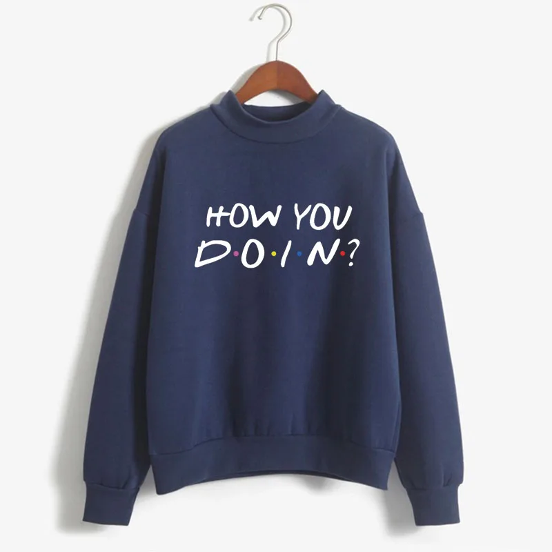 

HOW YOU DOIN Print Woman Sweatshirts Sweet Korean O-neck Knitted Pullovers Thick Autumn Winter Candy Color Loose Women Clothing