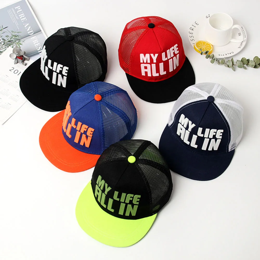 

Summer Children's Hats 2-8 Years Old Boys And Girls Baby Mesh Cap Korean Style Kid's Sun Shade Baseball Caps