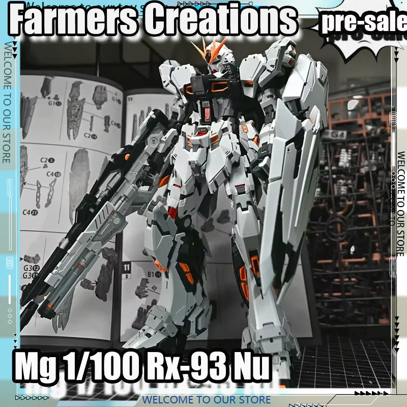 

New Farmers Creations Model Mg 1/100 Rx-93 Nu Assembly Model Zhaocai Moo Luck Bull Figure Gk Styling Robot Model Child Toys Gift
