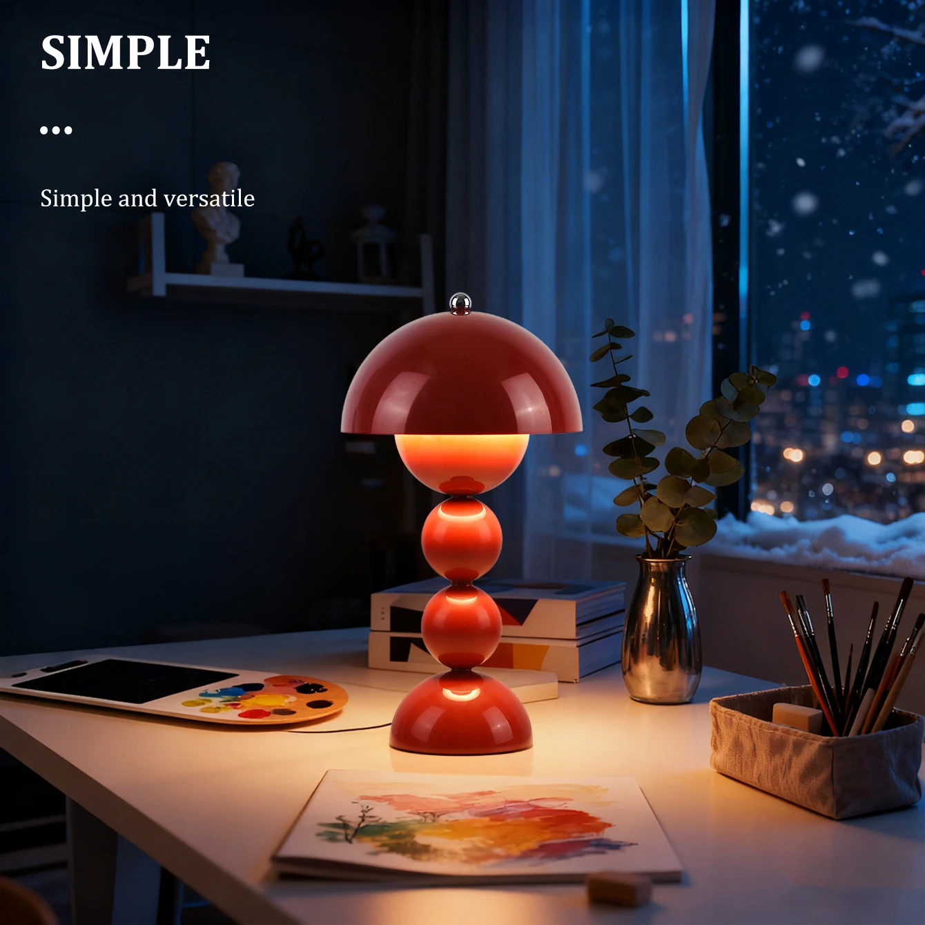 Nordic LED Table Lamp with Top Touch Switch Bedroom Bedside Flower Bud Desk Lamp Living Room Dining Table Decoration LED Light - view 3