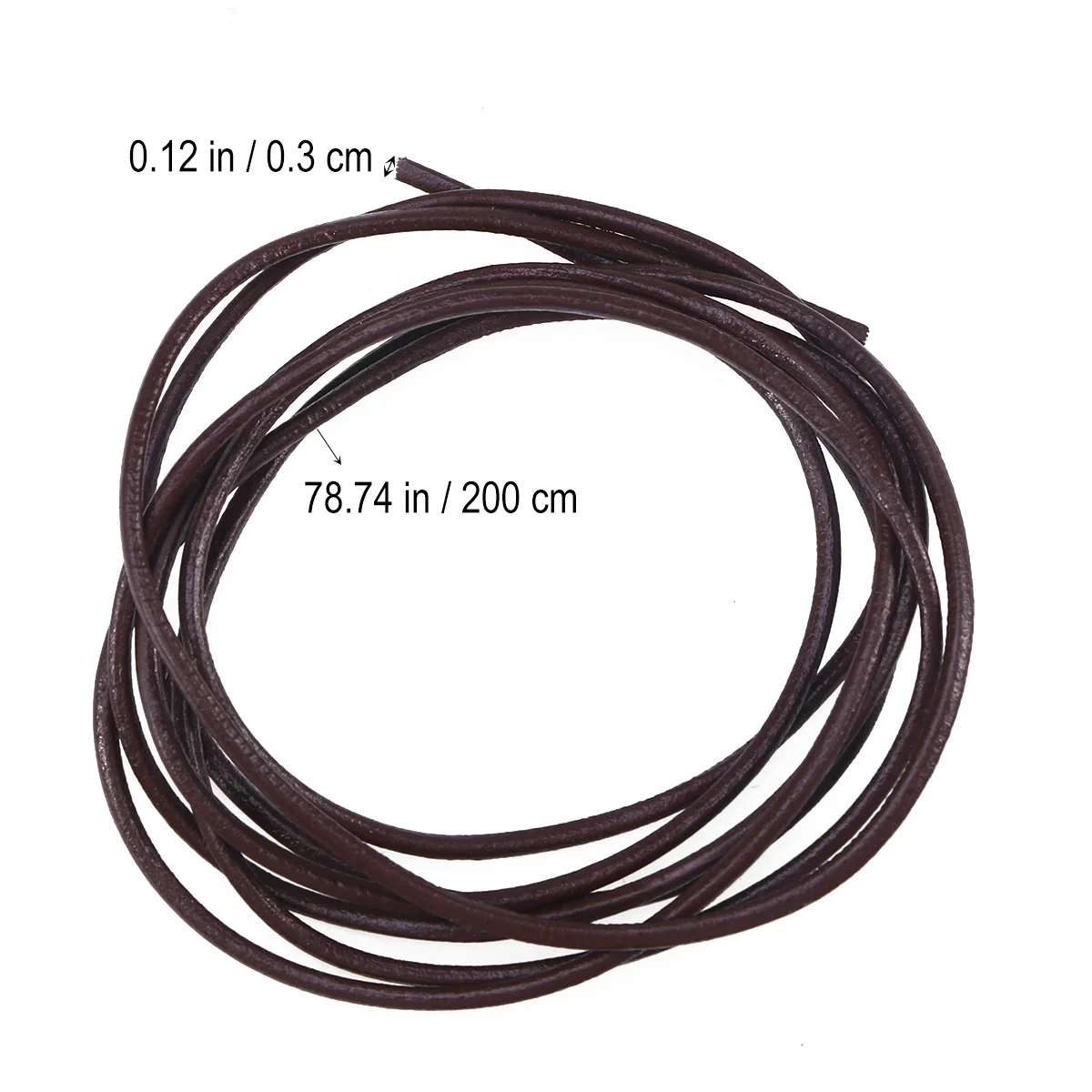 

200m Cowhide Lace Beading Thread 2mm Diameter Coffee Strong Hard-Wearing Flat DIY Necklace Bracelet Anklet Making