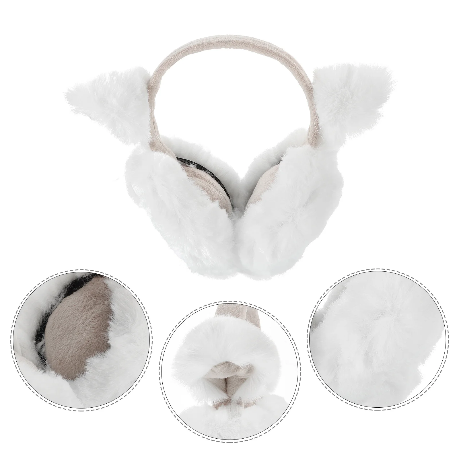 آذان القط غطاء للأذنين عقال دافئ قابل للطي لطيف الشتاء الأذن دفئا خفيفة الوزن المحمولة مريحة ارتداء لطيف غطاء للأذنين عقال #1