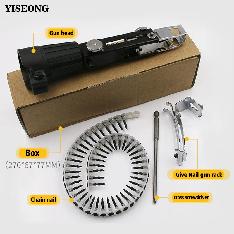 Pistolet à vis automatique JONail, adaptateur pour perceuse électrique, outil de travail de calcul, perceuse électrique sans fil, accessoire de rêve