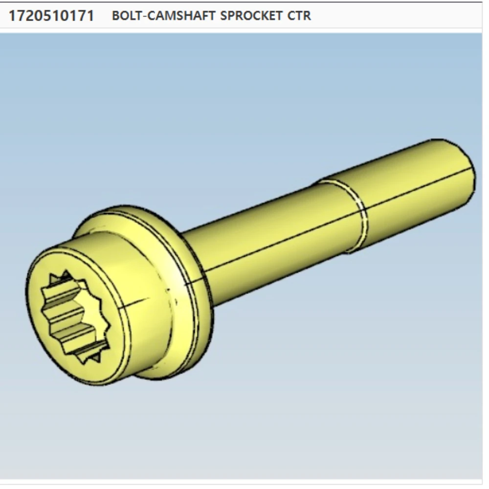 CAMSHAFT SPROCKET CTR BOLT CHAIN DRIVE 1720510171 FOR SSANGYONG REXTON MUSSO KORANDO C TIVOLI/XLV GSL