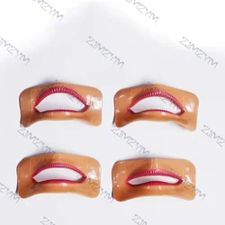 4Pcs Different Shape Measuring Lip Dental Lab Oral Esthetic Lip Check Teeth Arrangement Midline Inner Illusion Effect Lip Moldel