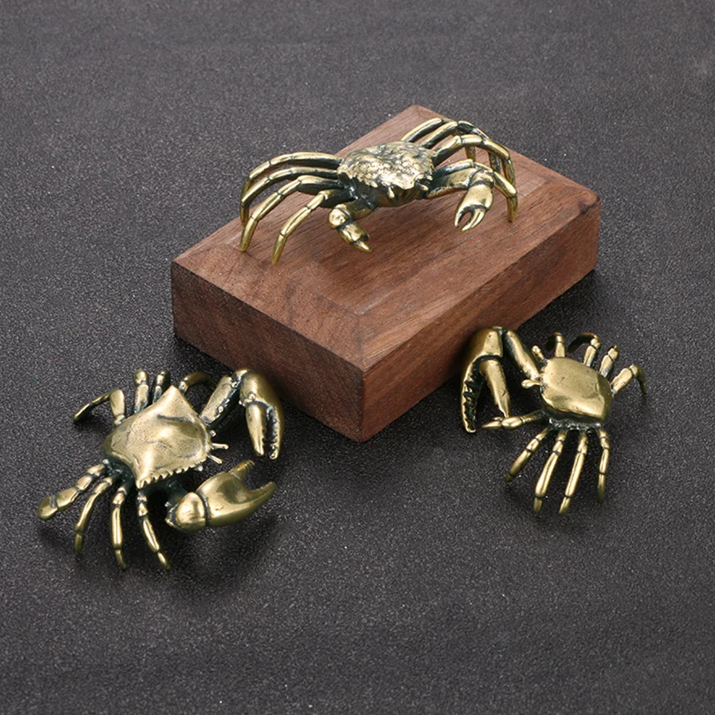 Small Ornament Brass Lifelike Plants Pets Vintage Crabs Status Office Crafts Tabletop Decorative Matt Chino Pants Gift