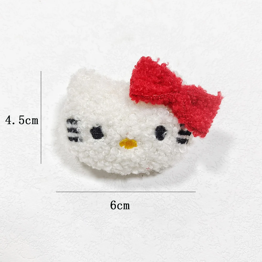 

4pcs Soft Cute Cartoon Cotton Stuffed Toy Accessories Sanrio My Melody Hello Kitty Doll Brooch DIY Accessories