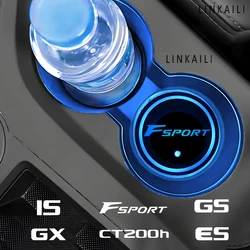 2 Pack Car Coasters 7 Color Water Coaster Holder Color Ambient Light Suitable for Lexus LX470 GX RX Anti-Slip Mat