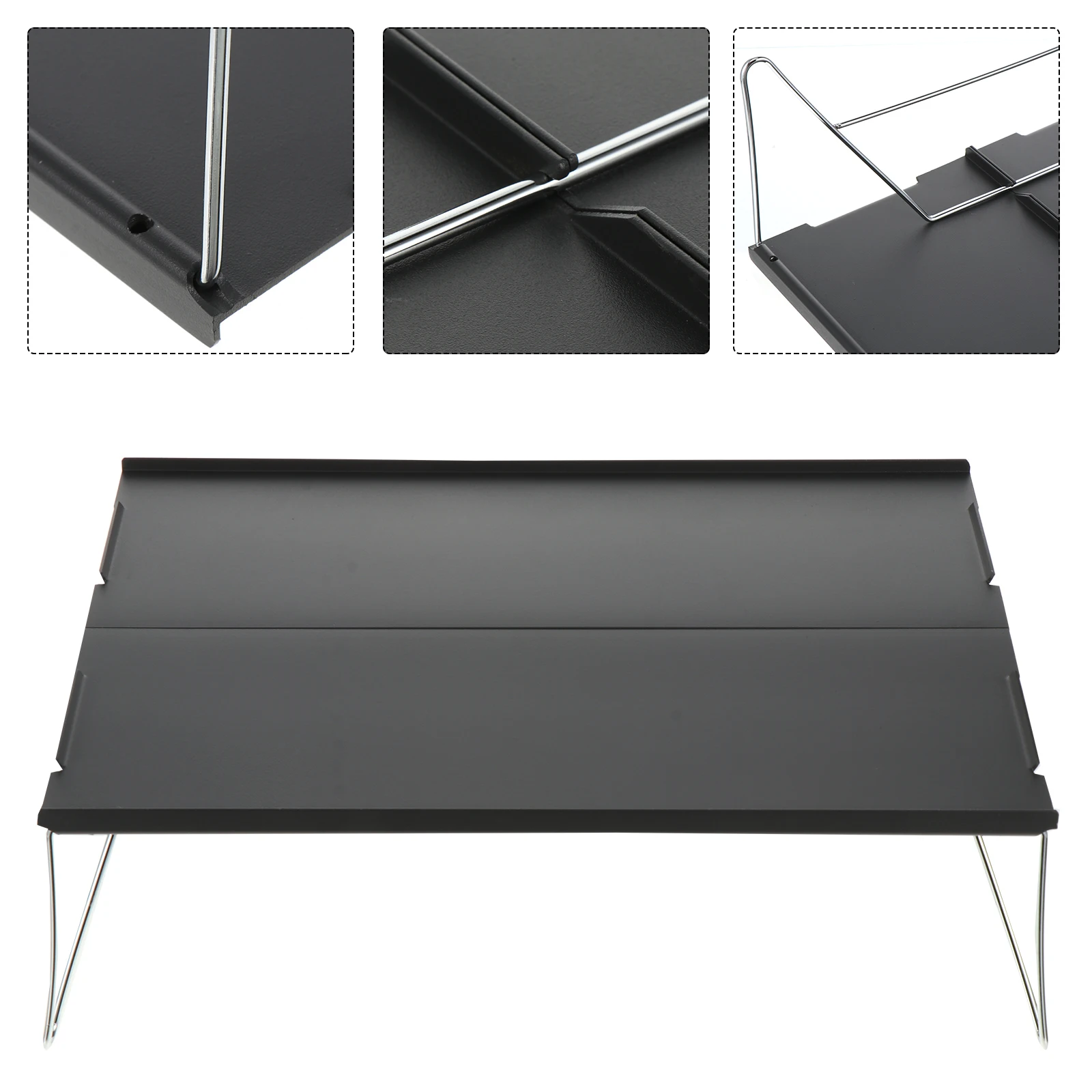 

Aluminum Alloy Foldable Picnic Table Camping Outdoor Portable Lightweight Small Coffee Dining Collapsible Storage Beach Climb