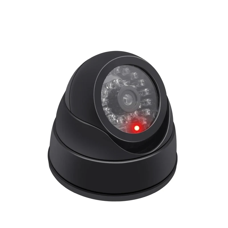 Black/White Conch Dummy CCTV Camera Flashing Red Led Fake Camera Power Via 3AA Battery Home Office Surveillance Security System image 5