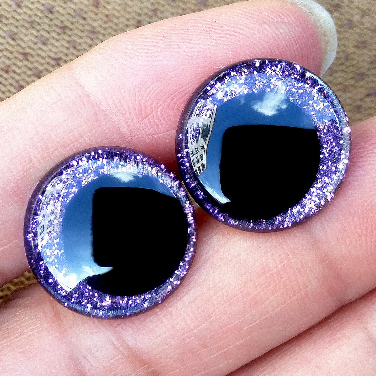 20 stücke 18mm Exzentrische-Schuppen Glitter Flache Sicherheits Augen Für Häkeln Spielzeug Amigurumi Handwerk DIY Lustige Spielzeug Augen tier Puppe Zubehör – Detail 9
