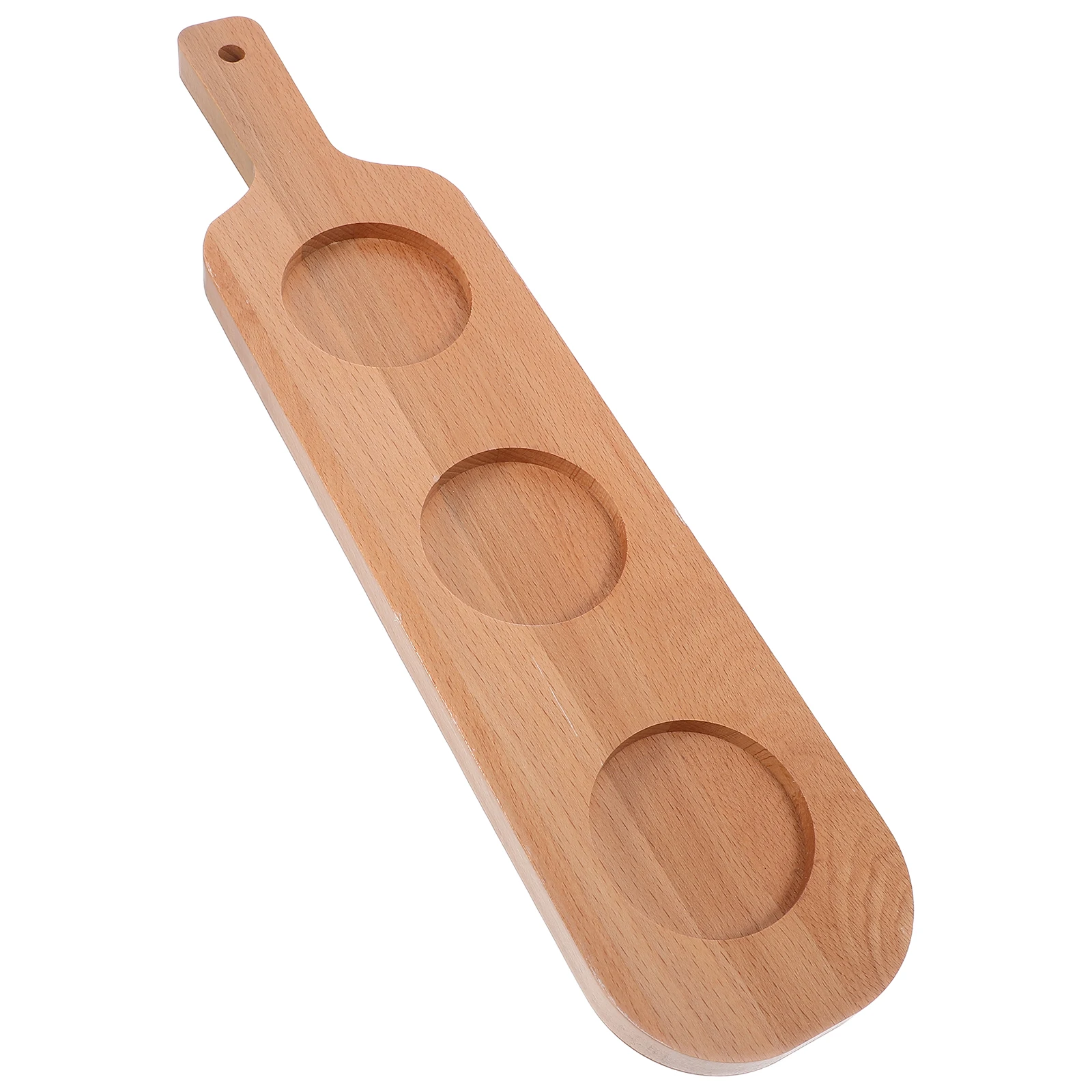 

Wooden Beer Flight Tray 3 Holes Handle Bars Ktv Hotels Wine Serving Craft Shot Glass Holder Wooden