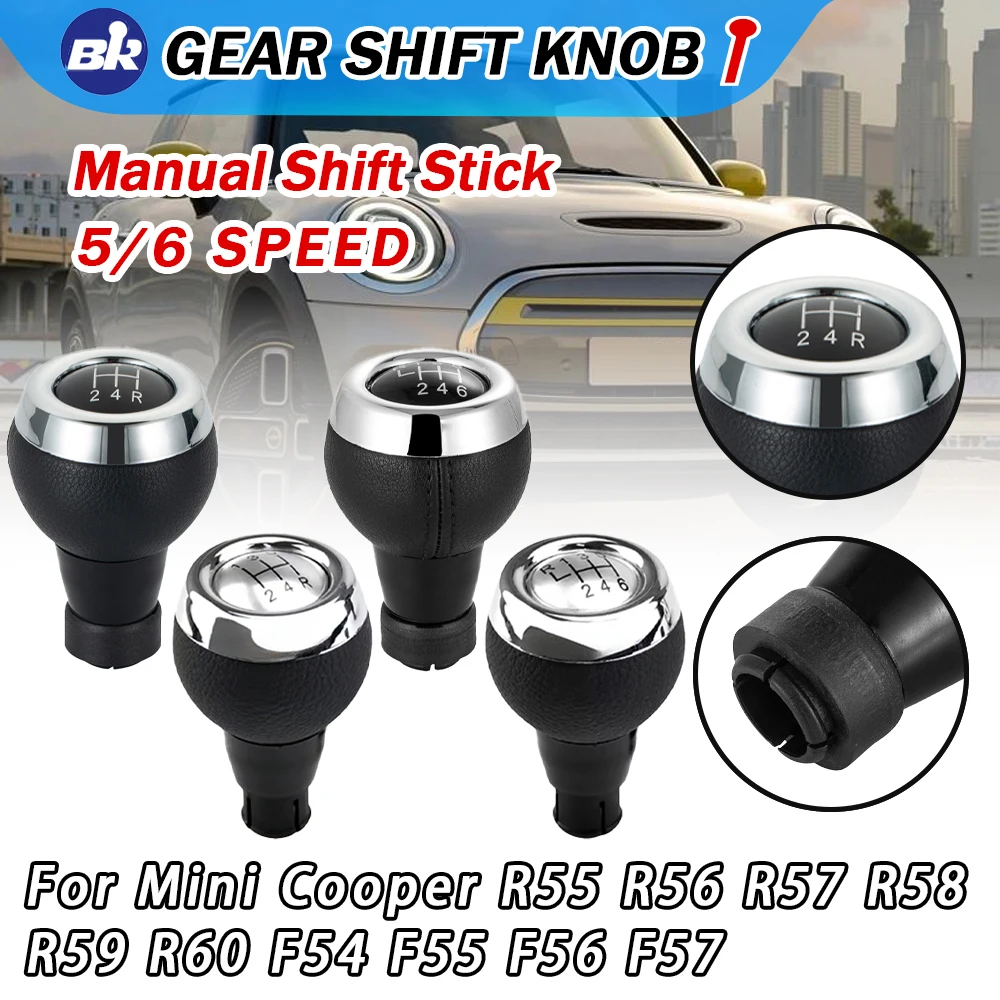 Perilla de palanca de cambios de 5/6 velocidades, palanca de cambios Manual de bola de velocidad para Mini Cooper F54 F55 F56 F57 R55 R56 R57 R58 R59 R60 R61 piezas de automóvil