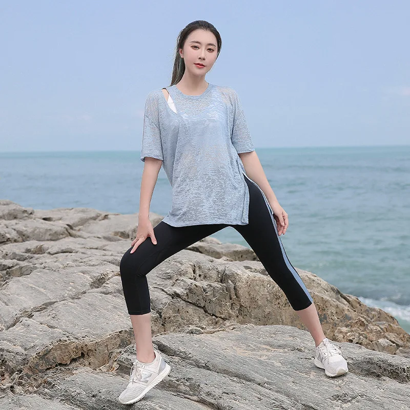

Plus Size Women Yoga Set Quickly Dry Loose Sweatshirt Leggings Running Jogger Fitness Gym Workout Outfit Set Sport Suit 4XL