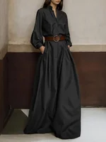 Onecozyday 2026 Stylish Solid Color Coverall for Urban Women Stand Collar High Waist Loose Fit One-piece Suit Casual Jumpsuits - Image 5