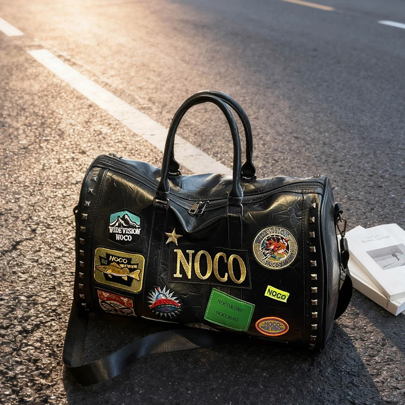 Fitness Travel Bag, Suitable for Both Men and Women, Can Be Carried by Hand, Worn over the Shoulder or Cross-Body, Pu Leather Luggage Bag