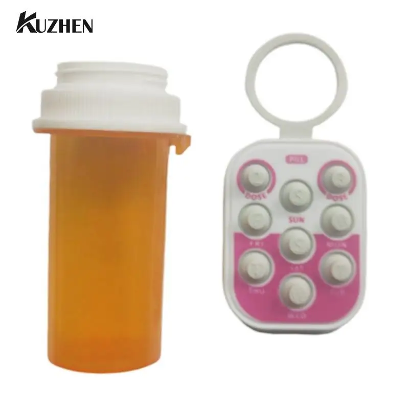 Portable Pill Popper Memory Aid Medication Dose Tracker Reusable Pill Organic Silicon Storage Box