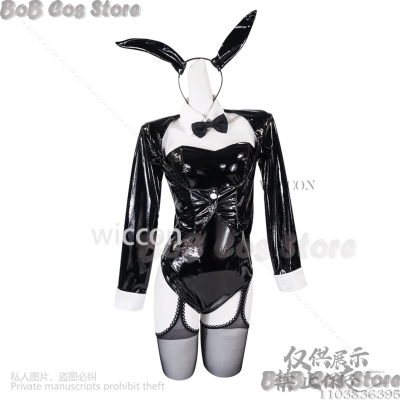 Game Nieer Cosplay Yorha 2B Sexy Jumpsuit Original Cutecore Bunny Girl Bodysuit Elastic Lingeries Girls Nightclub Wig Customized