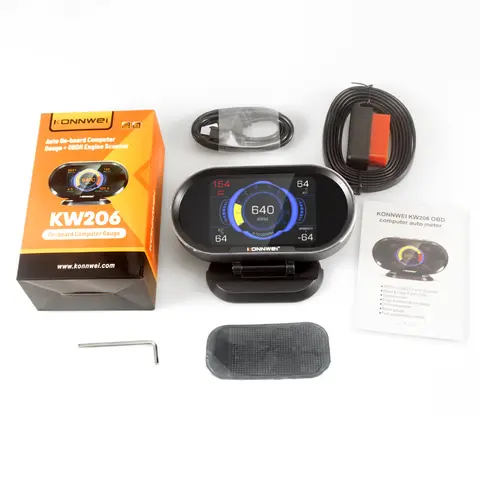 KONNWEI KW206 OBD2 Car On-Board Computer Auto Digital Computer Display OBD2 Scanner Fuel Consumption Water Temperature Gauge