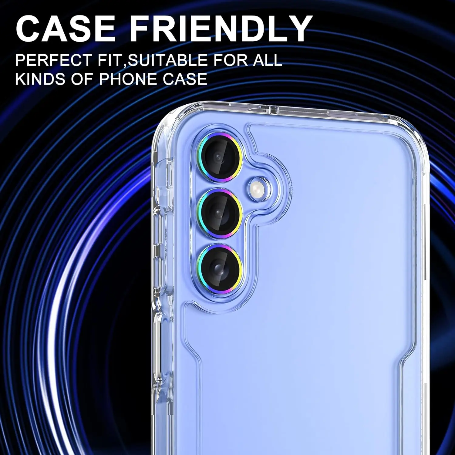 Metal Camera Ring Protector for Samsung Galaxy A55 A15 A35 A54 A14 A34 M55 M54 Alloy Lens HD Glass Shinny Protective Cap Locator