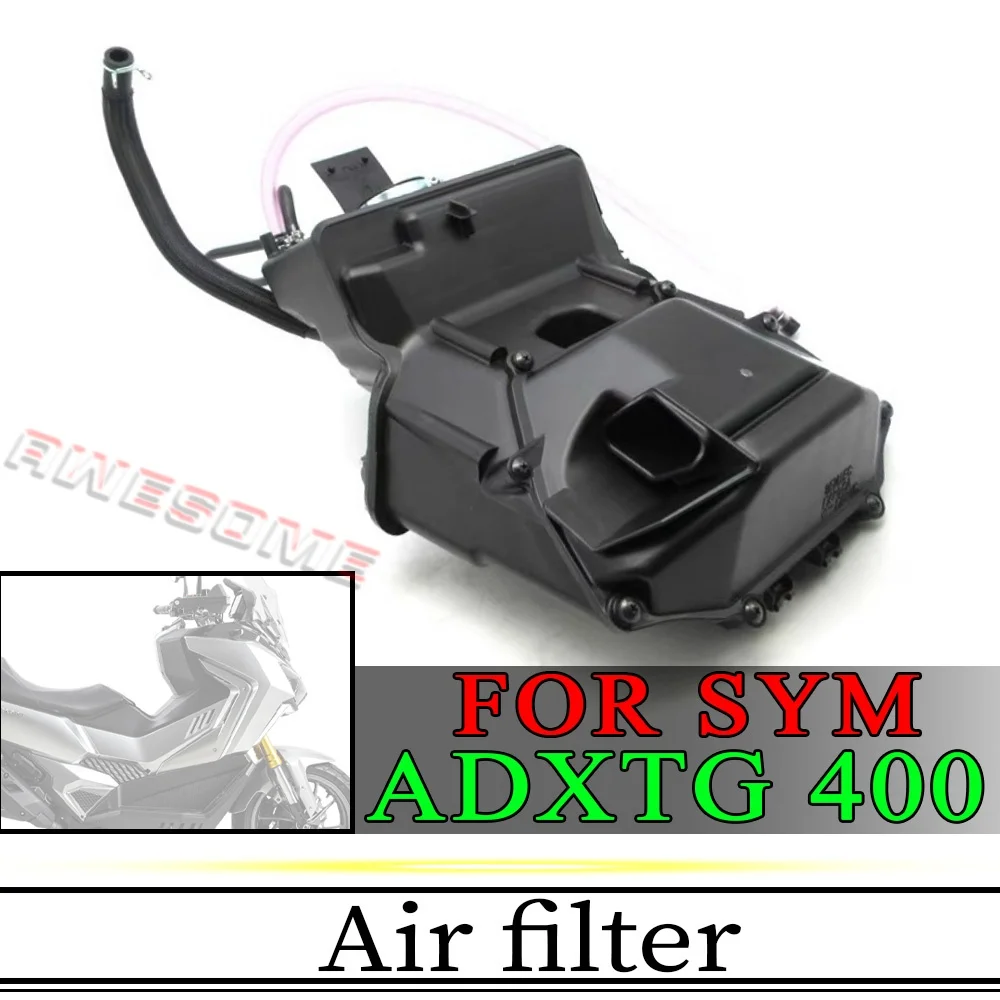 For Fit SYM ADXTG 400 Modified Black Air Filter Assembly