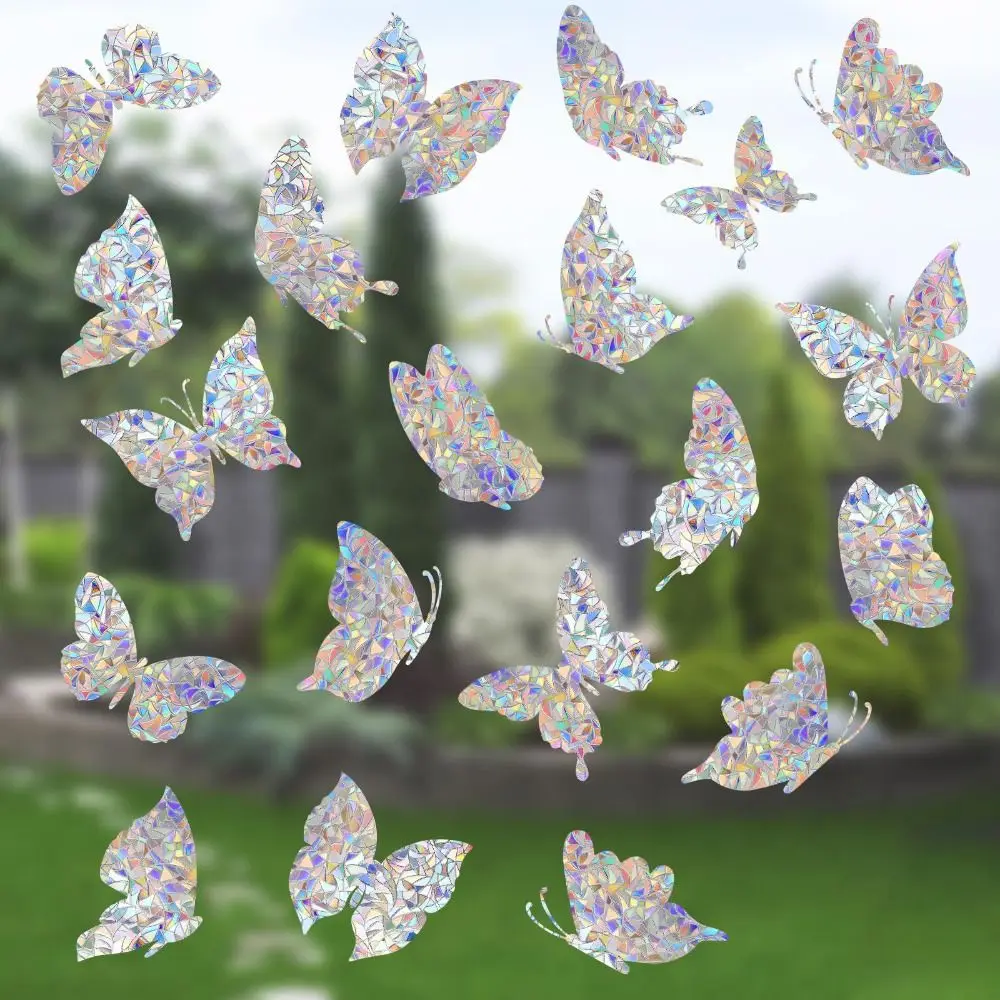 Static Cling Window Clings Removable No Residue Bird Strike Deterrent Circular Shape No Adhesive Suncatcher Decals Patio Doors