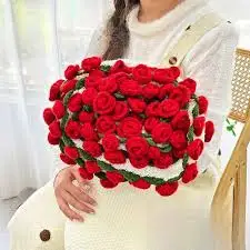 Finished Flower Bouquet Blanket Hand Crocheted Rose Bell Orchid Pattern Acrylic Yarn Blanket Soft Warm Sofa Bed Throw Gift
