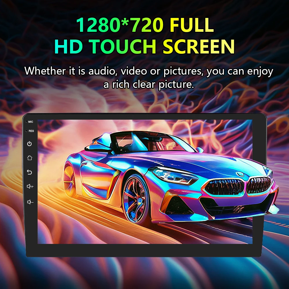 راديو السيارة Android12 Auto 8 Core 4+64G Din 9 "/10" العالمي QLED داخل لوحة الملاحة GPS مع كاميرا CarPlay العكسية اللاسلكية AHD #5