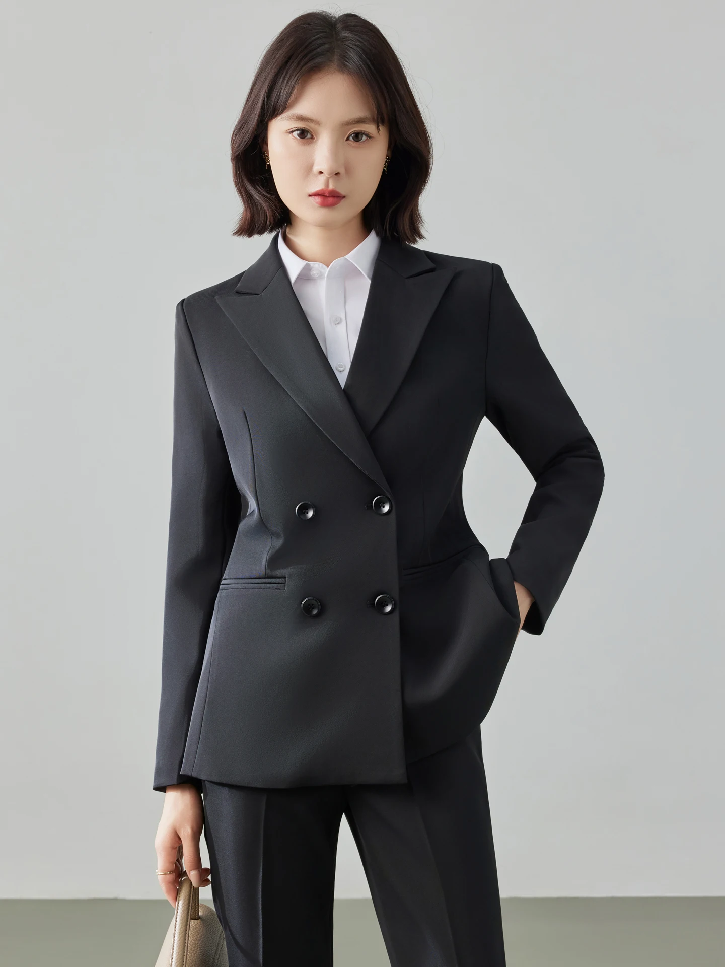 Double-Row Button Suit Set for Women Autumn 2026 New High-End Interview Formal Professional Women's Western Coat