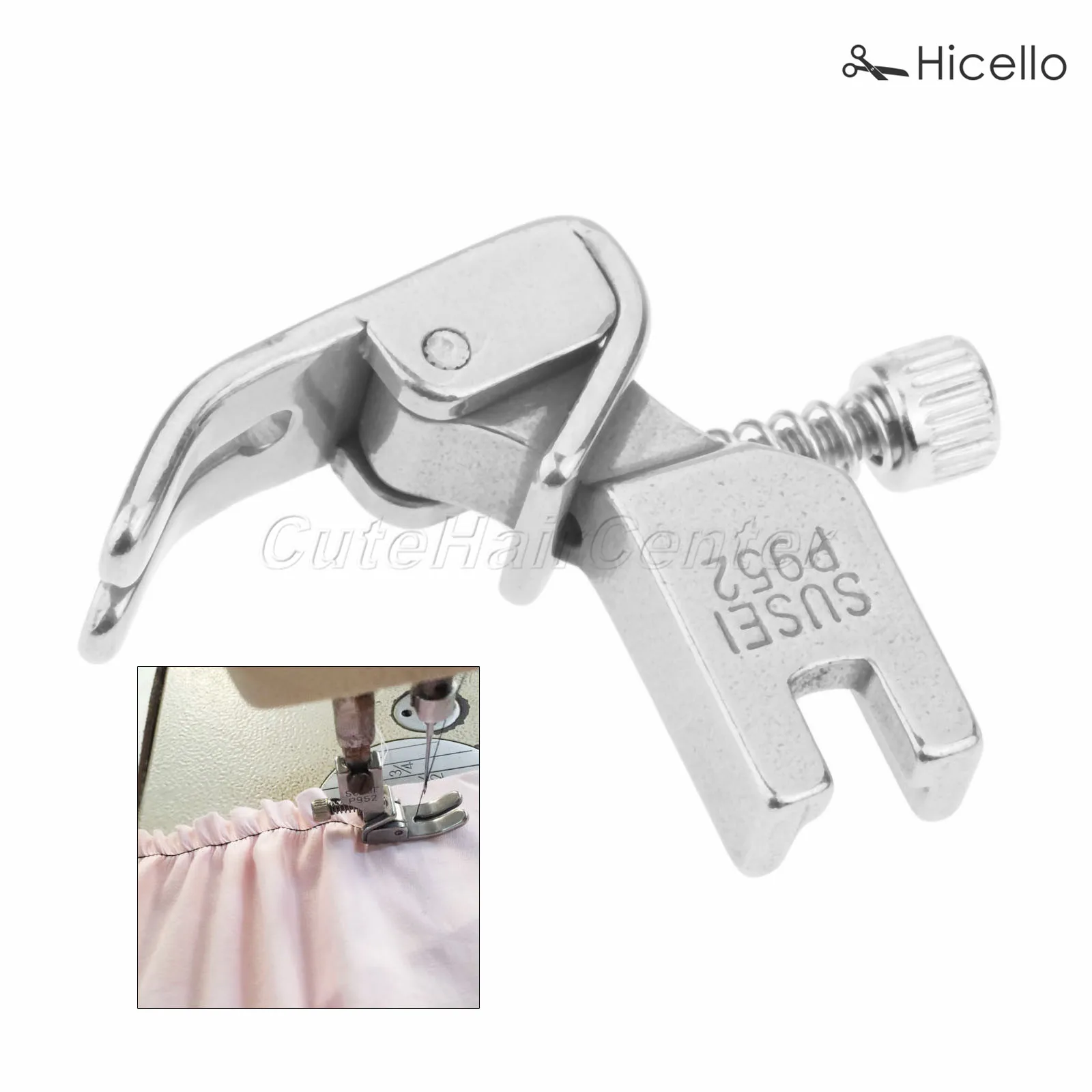 P952 Industrial Sewing Machine Presser Foot/Feet with Screw Adjustable for Flat Wagon Steel Closing Wrinkled Folds Foot Hicello image 2